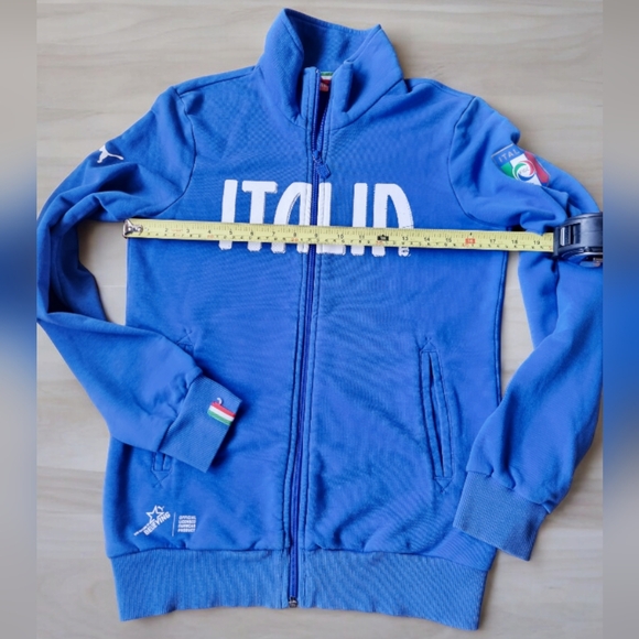 Rare Puma Vintage Italia National Soccer Athletic Track Sweatshirt Jacket - Picture 11 of 13